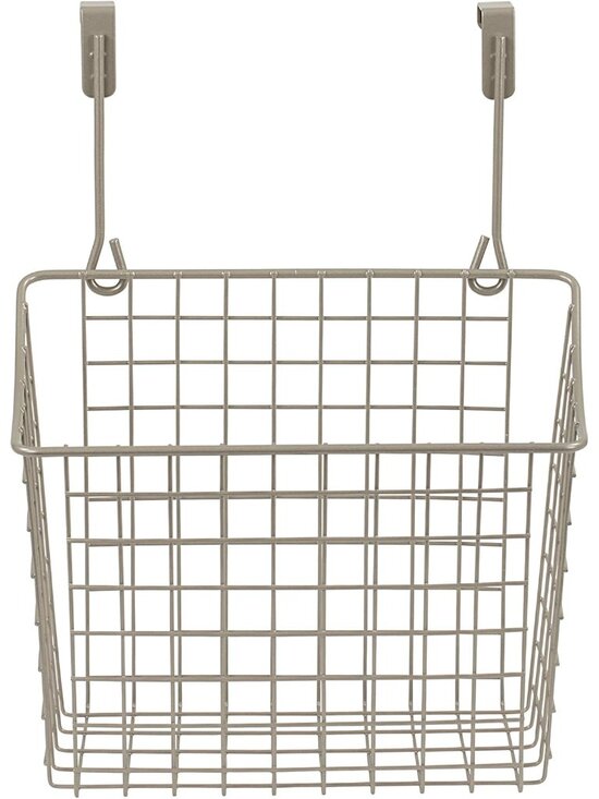 Hanging Baskets for Organizing Large, Satin Nickel - Grid Over the Cabinet Wire - Picture 4 of 9